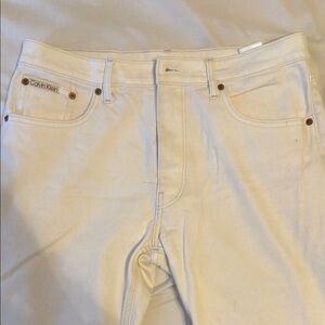 Calvin Klein Off-White Denim Pants